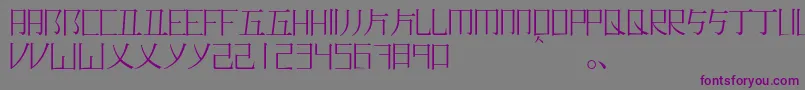 Romajimincho Font – Purple Fonts on Gray Background