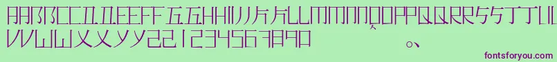 Saiba mais sobre a fonte Romajimincho Fonte Romajimincho – fontes roxas em um fundo verde