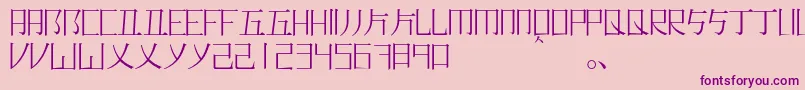 Romajimincho Font – Purple Fonts on Pink Background