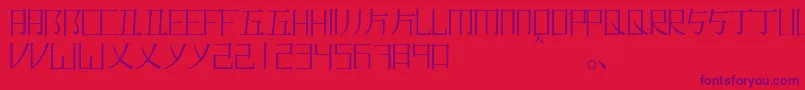 Romajimincho Font – Purple Fonts on Red Background