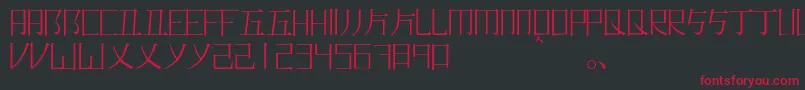 Romajimincho Font – Red Fonts on Black Background