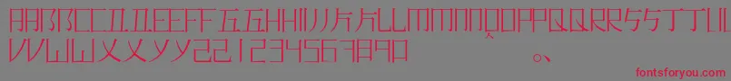 Romajimincho Font – Red Fonts on Gray Background