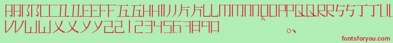 Romajimincho Font – Red Fonts on Green Background