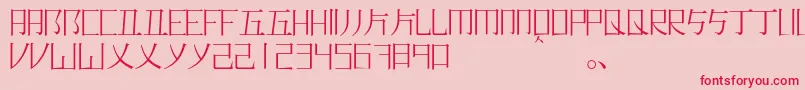 Romajimincho Font – Red Fonts on Pink Background