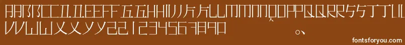 Шрифт Romajimincho – белые шрифты на коричневом фоне