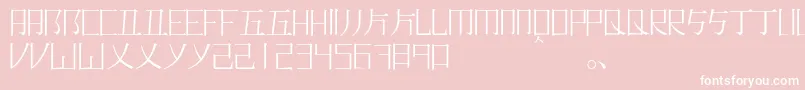 Romajimincho Font – White Fonts on Pink Background
