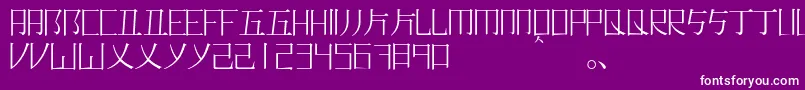 Шрифт Romajimincho – белые шрифты на фиолетовом фоне