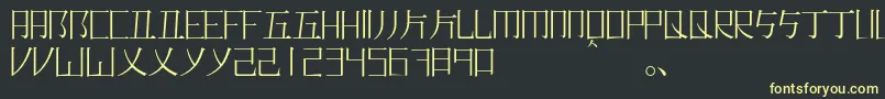 Romajimincho Font – Yellow Fonts on Black Background