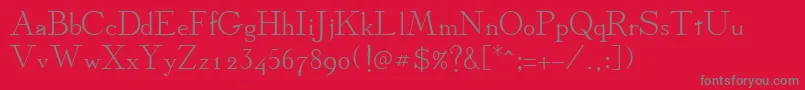 DickensRegular Font – Gray Fonts on Red Background