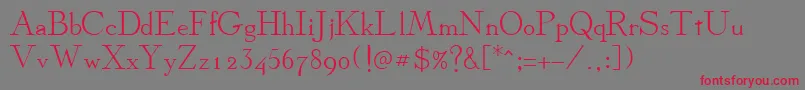 DickensRegular Font – Red Fonts on Gray Background