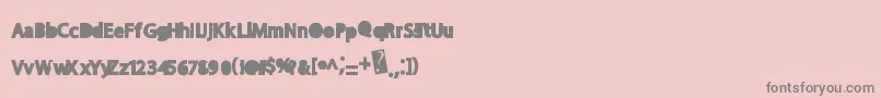 Czcionka Moreparty – szare czcionki na różowym tle