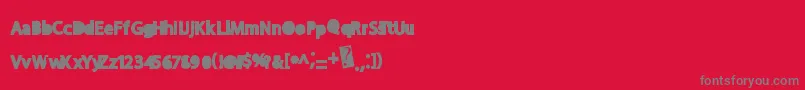 フォントMoreparty – 赤い背景に灰色の文字