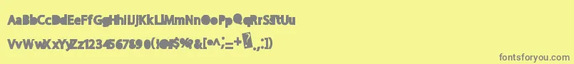 Moreparty Font – Gray Fonts on Yellow Background