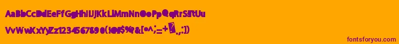 Moreparty Font – Purple Fonts on Orange Background