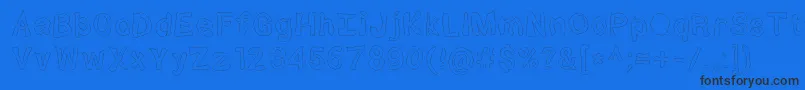 Squibbles Font – Black Fonts on Blue Background