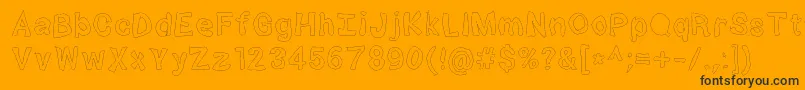 Squibbles Font – Black Fonts on Orange Background