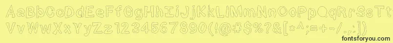 Squibbles Font – Black Fonts on Yellow Background