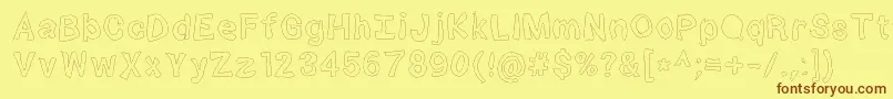 Squibbles Font – Brown Fonts on Yellow Background