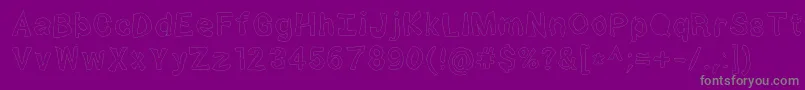 Squibbles Font – Gray Fonts on Purple Background