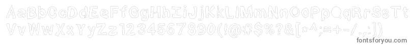 Шрифт Squibbles – серые шрифты на белом фоне