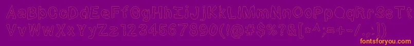 Squibbles Font – Orange Fonts on Purple Background