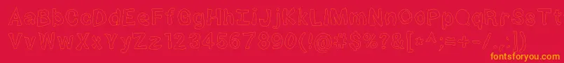 Squibbles Font – Orange Fonts on Red Background