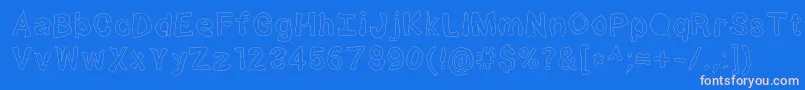 Squibbles Font – Pink Fonts on Blue Background