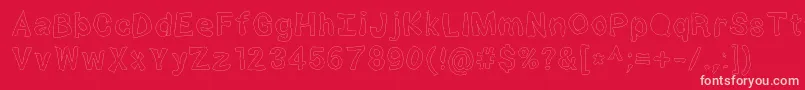 Squibbles Font – Pink Fonts on Red Background