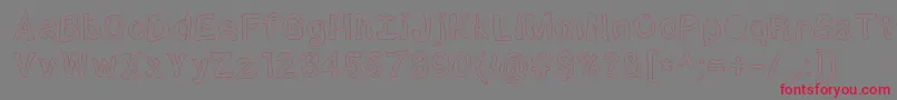 Squibbles-Schriftart – Rote Schriften auf grauem Hintergrund