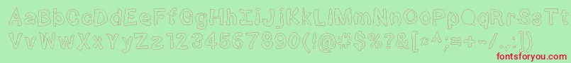 Squibbles Font – Red Fonts on Green Background