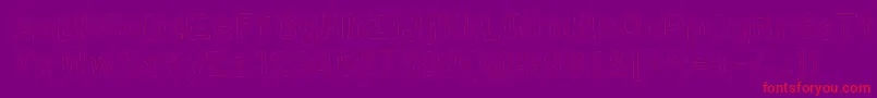 Squibbles-Schriftart – Rote Schriften auf violettem Hintergrund