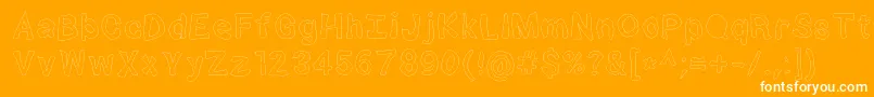 Squibbles Font – White Fonts on Orange Background