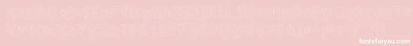 Squibbles Font – White Fonts on Pink Background