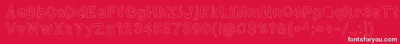 Squibbles Font – White Fonts on Red Background