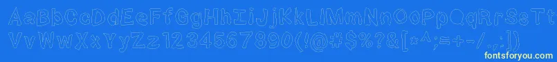 Squibbles Font – Yellow Fonts on Blue Background