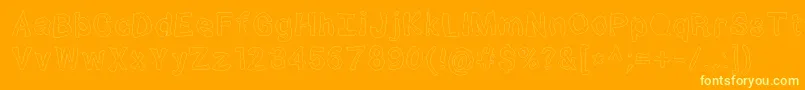 Squibbles Font – Yellow Fonts on Orange Background