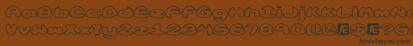 Obloquyo-Schriftart – Schwarze Schriften auf braunem Hintergrund