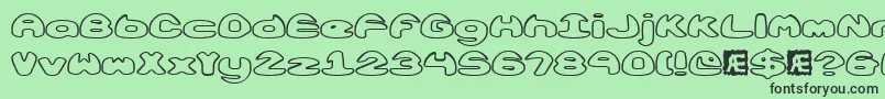 Obloquyo Font – Black Fonts on Green Background