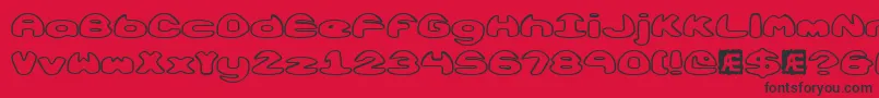 Obloquyo Font – Black Fonts on Red Background