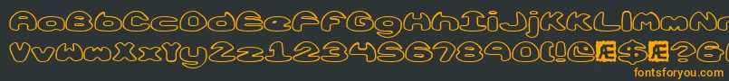 Obloquyo Font – Orange Fonts on Black Background