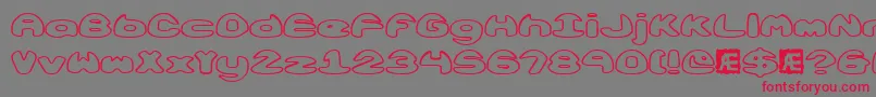 フォントObloquyo – 赤い文字の灰色の背景