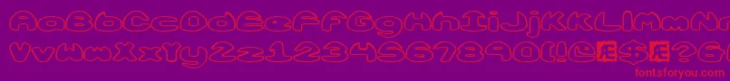 Obloquyo-fontti – punaiset fontit violetilla taustalla