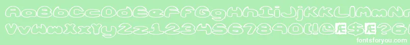 Obloquyo Font – White Fonts on Green Background