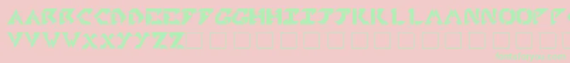 Tekhead Font – Green Fonts on Pink Background