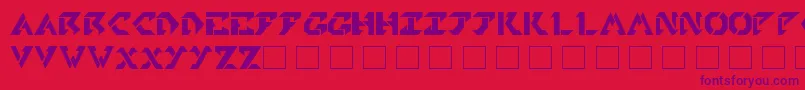 Tekhead Font – Purple Fonts on Red Background