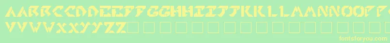 Tekhead Font – Yellow Fonts on Green Background