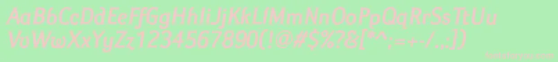 IdealgothicBolditalic Font – Pink Fonts on Green Background