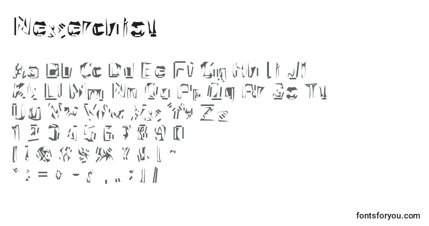 Nexerchistフォント–アルファベット、数字、特殊文字