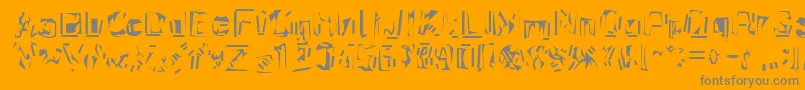 フォントNexerchist – オレンジの背景に灰色の文字