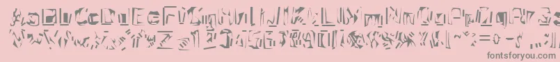 フォントNexerchist – ピンクの背景に灰色の文字